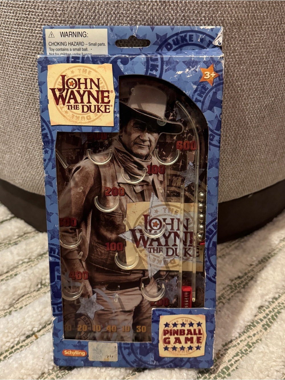 Schylling John Wayne "The Duke" Handheld Pinball Game Vintage Style Tin Toy NIB